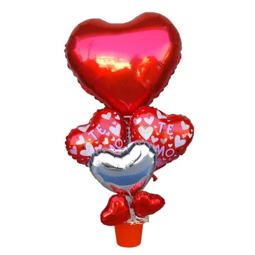Arreglo de globos corazon